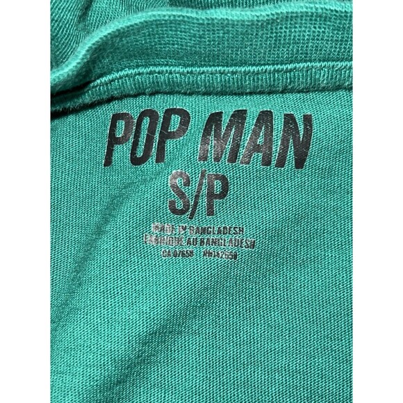 Pop Man Men's Size Small Greek Goddess Graphic Short Sleeve Tee Shirt Green - Picture 3 of 4